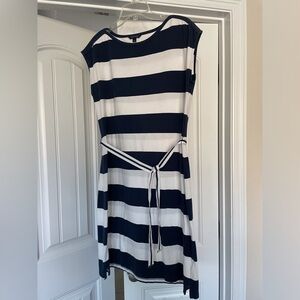 Tommy Hilifiger Blue White Stripe Dress with Belt